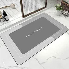 50 x 80 Super Absorbent Floor Mat, Dirt-Repellent Floor Mat for Bathroom, Non-Slip Kitchen Rug, Bath Mat, Non-Slip Washable, Microfibre Bath Mat, Bathroom Mat, Home Bath Mat, Absorbent Floor Mat