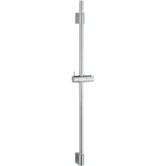 WENKO Classic 90 cm Shower Rail with Adjustable Bracket for Shower or Bath Made of High-Quality Stainless Steel with Sliding Wall Bracket, Chrome