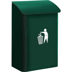 ARREGUI E6103 pakarināmā tvertne | Piekarināma sienas tvertne | Atkritumu tvertne garāžām, ieejām, veikaliem | Makulatūras tvertne | Piekarināma tvertne ar vāku | 18 L atkritumu tvertne | Tērauda atkritumu tvertne | Zaļš