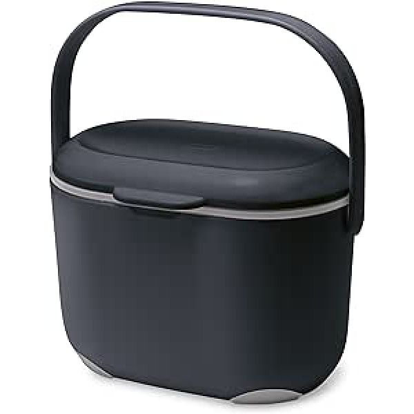 Addis 3L Black Food Caddy with Removable Inner Bucket By Kam