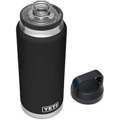 YETI Rambler pudele ar vāciņu, melna, 36 unces (1065 ml)