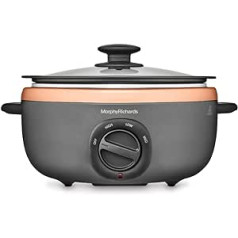 Morphy Richards Sear and Stew Slow Cooker 460016 Black and Rose Gold, 3.5 L Rose Gold
