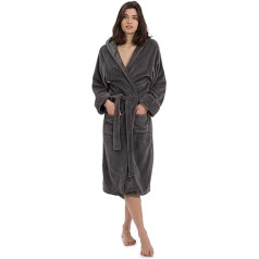 Lumaland Luxury Microfibre Bathrobe with Hood for Men and Women in Various Sizes and Colours