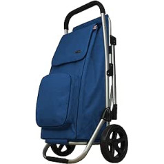 Bergs Shopping Trolley Aluminium with Seat Blue