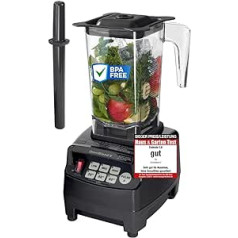 Profi YaYago Power Mixer Blender Smoothie Maker / Ice Crusher with Stainless Steel Blades - up to 38,000 Revolutions per Minute, Ideal for Smoothies 1.5 Liter BPA-FREI black