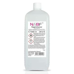 Nails Factory N&BF Nagelcleaner, 1000 ml, Gel Nail Cleaner, 70% Isopropanol Isopropyl Alcohol, Cosmetically Pure, Studio Quality