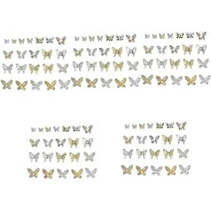 Frcolor 110pcs butterfly nail decoration charms for nail accessories flat back jewelry rhinestones nail charms manicure decoration micro setting jewel charm decorate 3d