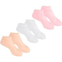 Beavorty 3 Pairs Mitrinošas zeķes Losjons Infused Spa Socks Papēžu zeķes sievietēm Papēžu zeķes saplaisājušiem papēžiem Pēdu zeķes Gēla zeķes Aizsardzība Sebs Miss Socks Repair