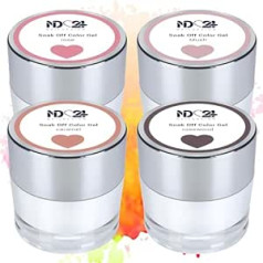 ‎Nd24 Naildesign ND24 NailDesign Premium Bundle Коллекция теплых телесных гелей Soak Off Высокопигментированный УФ-гель-лак со светодиодной подсветкой — насыщен