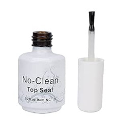 Cuque Nagu virskārta, No Wipe Top Coat, 7,3 x 3,2 cm, 15 ml gēla lakas aizsardzībai mājsaimniecības nagu studijai