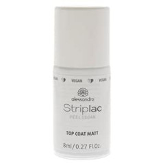 Alessandro Striplac Peel or Soak - LED top coat for a perfectly matt color finish - Protects & seals for up to 3 weeks, 8 ml