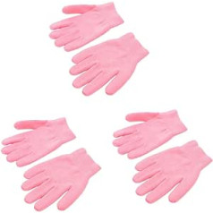 Frcolor 3 pairs of gloves for dry skin natural gloves washable baseboards flexible whitening gel moisturizing gloves for dry hands gloves cosmetics