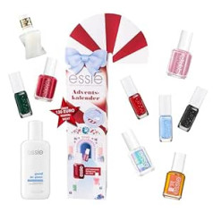 Essie Adventes kalendārs 2023. gadam (24 dab.) ar nagu laku un nagu kopšanu, ietver 6 ekskluzīvus ASV toņus, želejveida couture un ekspresiju, 1 gabals, Adventes kalendārs 2023 sievietēm