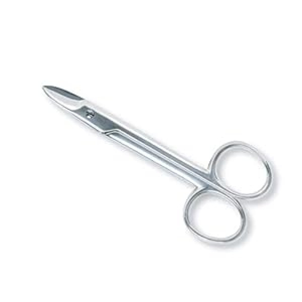 Credo toenail scissors, rounded tips, matt chrome