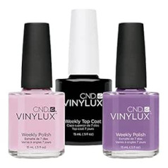 CND Vinylux Cake Pop Plus Lilac Longing Plus Top Coat 15 ml, iepakojumā 1 (1 x 45 ml)