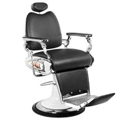 Activeshop Activeshp Moto Style Hairdressing Chair Barber Chair Operating Chair Hairdressing Equipment Black 360 Degree Rotatable Height Adjustable with Hydraulic Pumps