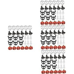 Beavorty 120 gab. Nagu mākslas aksesuāri Skull Nail Art kulons viltus nagu kulons kāju nagu uzlīme Helovīna nagu mākslas kulons manikīra aksesuāri Rhinestones ķirbju 3D sakausējums