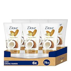 Dove Nourishing Secrets kokosriekstu eļļas un mandeļu piena roku krēms sausai ādai 6 x 75 ml