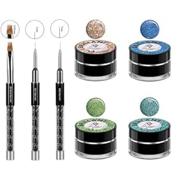 ‎Generic Victoria Vynn Nagelkunst-Set - Professionelle Nail Art und Glitzergel Kollektion