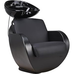 Ayala Thomas Hairdressing Chair with Wash Basin, Black Hairdressing Basin, Reverse Wash Basin, Salon Hairdressing Chair, Washing Chair, Black