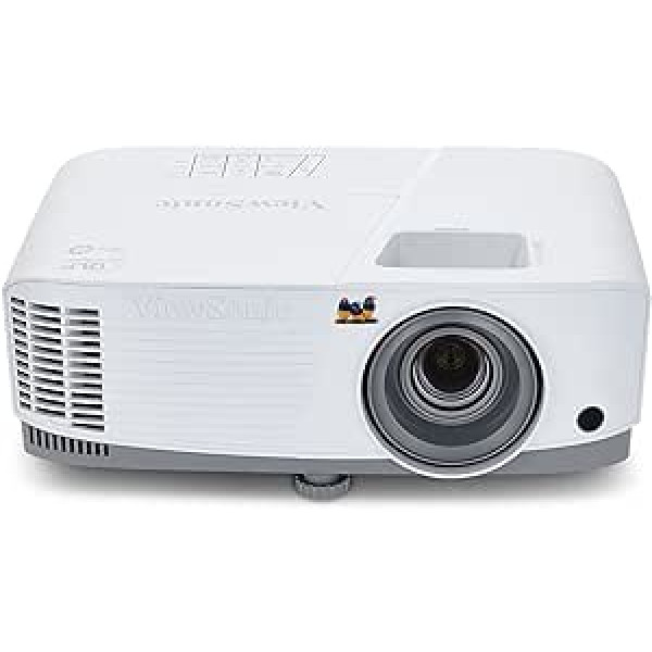 Viewsonic PA503W 3D Heimkino DLP Beamer (WXGA, 3600 ANSI Lumen, HDMI, 2 vati Lautsprecher, 1,1 x optiskā tālummaiņa) weiß-grau