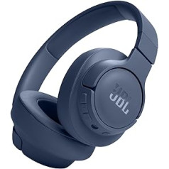 JBL Tune 720BT bezvadu austiņas — ar JBL Pure Bass skaņu, Bluetooth un vieglu, salokāmu dizainu — līdz 76 stundām mūzikas atskaņošanas — zils