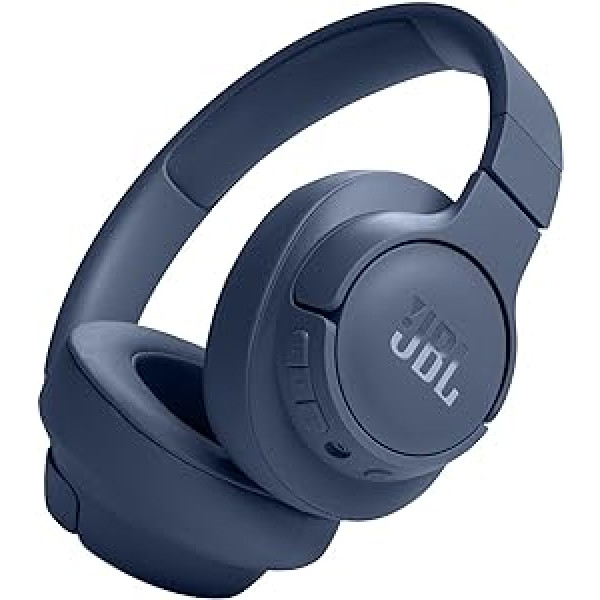 JBL Tune 720BT bezvadu austiņas — ar JBL Pure Bass skaņu, Bluetooth un vieglu, salokāmu dizainu — līdz 76 stundām mūzikas atskaņošanas — zils