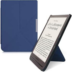 kwmobile futrālis, kas saderīgs ar Pocketbook InkPad 3/3 Pro/Colour Case - Mākslīgās ādas futrālis - eReader aizsargvāciņš - Vāks tumši zils