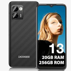 DOOGEE N50 Pro viedtālrunis bez līguma [2023], 20 GB+ 256 GB (1 TB TF), Android 13 viedtālrunis, 6,52 collu HD+ mobilais tālrunis bez līguma, astoņkodolu, 50 MP + 8 MP, 4200 mAh akumulators, 4G dubultā SIM/Face