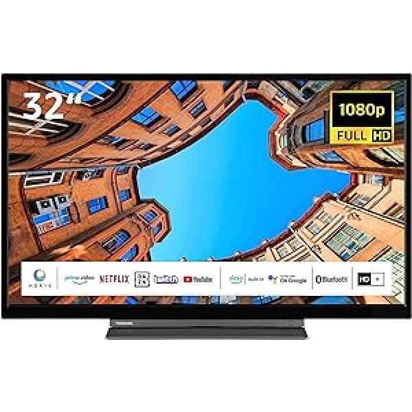 Toshiba 32LK3C63DAW 32 collu televizors/viedtelevizors (Full HD, HDR, iebūvēts Alexa, trīskāršs uztvērējs, Bluetooth) — iekļauts 6 mēnešu HD+ [2023].