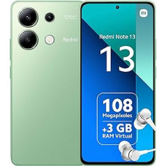 Xiaomi Redmi Note 13 8GB + 128GB mobilais tālrunis bez līguma, zaļš (versija vācu valodā + 2 gadu garantija)