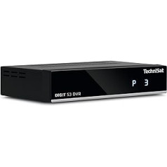 TechniSat DIGIT S3 DVR — augstas kvalitātes digitālais HD satelīta uztvērējs (HDTV, DVB-S/S2, PVR ierakstīšanas funkcija, Timeshift, HDMI, USB, iepriekš instalēti programmu saraksti, saderīgs ar Unicable, AAC-LC) Melns