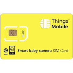 IOT/M2M SIM karte SMART BABY CAMERA - Things Mobile - Things Mobile - Globālais tīkla pārklājums, vairāku pakalpojumu sniedzēju tīkls GSM/2G/3G/4G bez fiksētām izmaksām. 10 € iekļauts kredīts