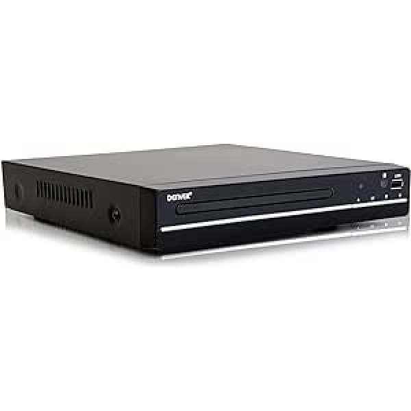 Denver DVH-7787 UK Version - Compact DVD Player, Multi-Region/All Regions, Full HD 1080p Upscaling, HDMI, Scart & Composite Video Ports, USB Port & Remote Control - New for 2020