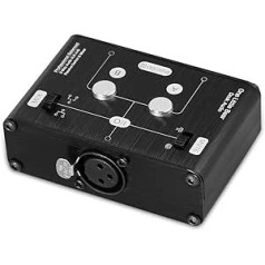 Mini divvirzienu HiFi stereo audio XLR A/B pasīvā slēdžu kārba un miksera skaņas sadalītājs (1-IN-2-OUT)