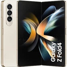 Samsung Galaxy Z Fold4 5G mobilais telefons bez SIM kartes Android saliekamais viedtālrunis 512 GB, bēšs.