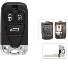 kuyuansu Smart Car Key Shell FOB priekš Alfa Romeo 159 Brera156 Spider 3 pogas tālvadības atslēgas nomaiņa, nesagriezta asmens automašīnas piederumi