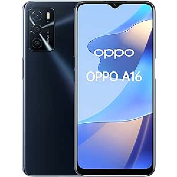 OPPO A16 16,6 cm (6,52 collas) dubultā SIM karte Android 11 4G USB Type-C 3 Go 32 Go 5000 mAh, melns