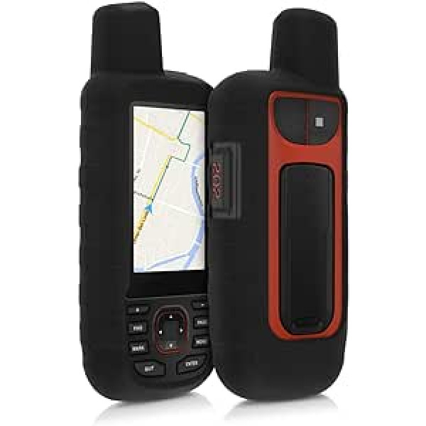 kwmobile futrālis, kas saderīgs ar Garmin GPSMAP 66i — aizsargmaciņš GPS rokas ierīcei melnā krāsā