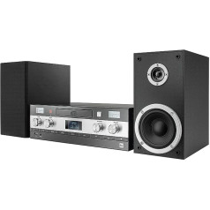 Dual, 74759, DAB-MS AA8130 CD Stereo System (DAB (+) / FM Tuner, CD Player, Music Streaming via Bluetooth, USB Port, AUX-IN Port, Black, without Remote Control