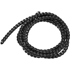 piegādes karte Flexible Spiral-Schlauchumwicklung, Kabel-Management-Hülle, 8 mm x 10 mm, Computer-Draht-Management-Kabel, 2 m Länge, Schwarz