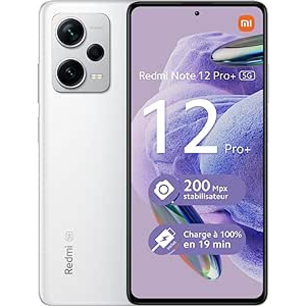 Xiaomi Redmi Note 12 Pro+ 5G 256GB mobilais tālrunis, balts, polāri balts, Android 12, dubultā versija