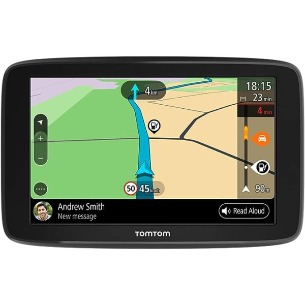 TomTom GO Basic Car Sat Nav (12,7 cm (5 collas), atjauninājumi, izmantojot Wi-Fi, Satiksme, izmantojot viedtālruni, mūža karšu atjauninājumi (Eiropa), viedtālruņa ziņojumi, TomTom Road Trips)