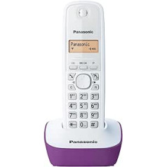 Panasonic KX-TG1611FRF DECT-Schnurlostelefon ohne Anrufbeantworter, Violett/Weiß