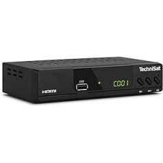 TechniSat HD-C 232 - HD-Receiver für digitales Kabelfernsehen (HDTV, DVB-C, HDMI, SCART, USB 2.0, RF in, RF out, EPG, Fernbedienung ) schwarz