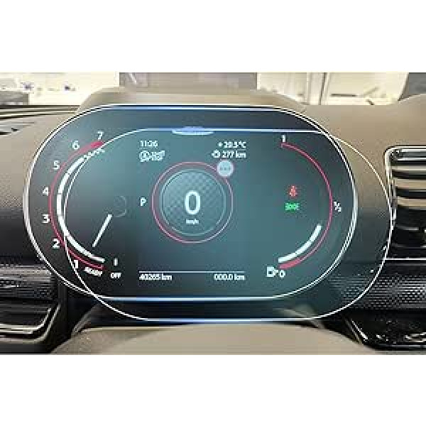 CDEFG iepakojums ar 2 instrumentu paneļa aizsargplēvēm, kas saderīgas ar Mini Cooper 2021 2022 2023 4H pret skrāpējumiem izturīgu GPS caurspīdīgu ekrāna aizsargu, automašīnas plēves piederumiem