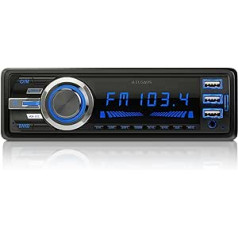 ELGAUS ES-MP880M universāls 1 DIN auto radio ar 3 USB slotiem, MP3, RDS, ID3, RGB, AUX, SD kartes slots, brīvroku funkcija, tālvadības pults