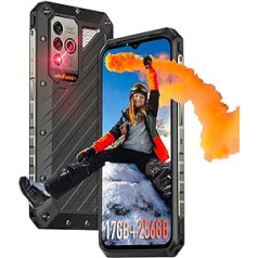 Ulefone Power Armor 19 Outdoor Smartphone (2023) 17GB + 256GB 9600mAh Battery, 108MP + 16MP Camera 6.58 Inch FHD+ with Sensors for Temperature Measurement, Android 12, 4G Dual SIM Mobile Phone