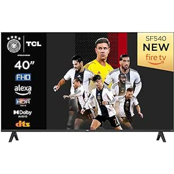 TCL 40SF540–40 collu FHD viedais televizors — HDR un HLG-Dolby Audio DTS virtuālais X/DTS-HD metāla malu divjoslu WiFi 5 ar Fire OS 7 sistēmu