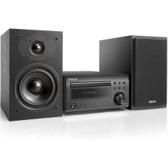 Denon DM 41 DAB Compact Hi-Fi sistēma (2 x 30W izeja) Melns